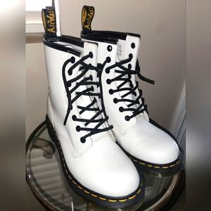Dr Martens 1460 White Boots, Womens size 7